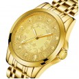 The Zodiac Mechanical Watch Fether Gold surface Full automatic mechanical men's watch waterproof steel strap